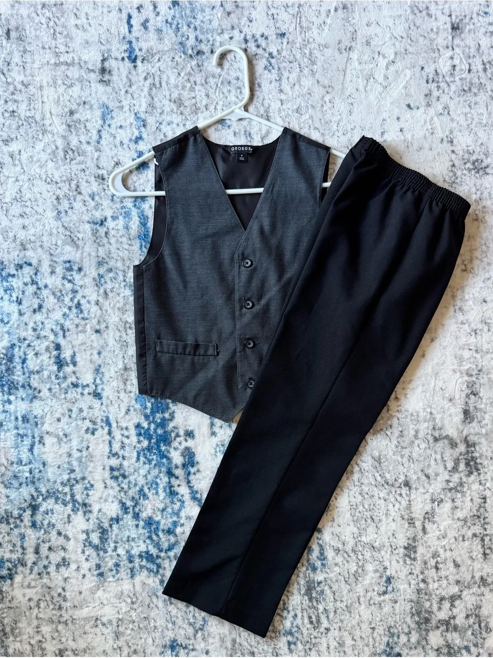 Boy(s) George size 8 Black and Gray Suit Set